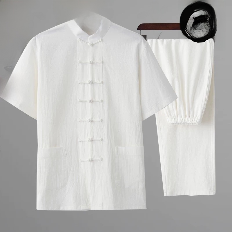 Fashion Ethnic Wear For Men - قميص هانفو صيفي من القطن والكتان