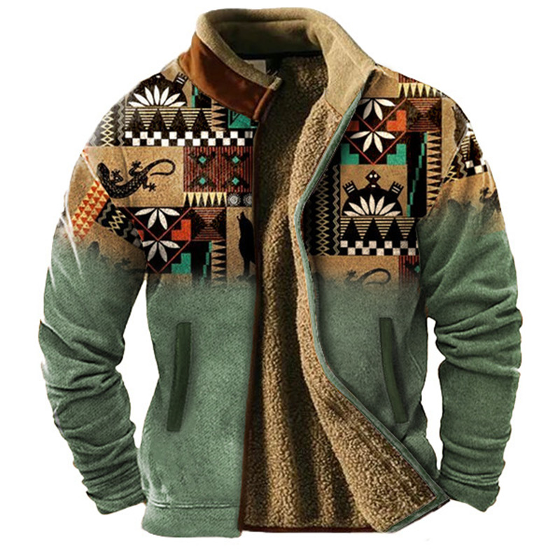 Fashion Ethnic Wear For Men - سترة شتوية للرجال بأكمام طويلة وسحاب